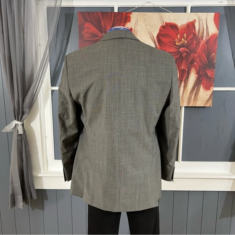 Calvin Klein Blazer Jacket Sport‎ Coat Mens 40R Wool Gray